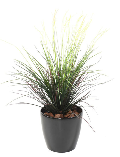 Plante artificielle Graminée touffe UV en pot - intérieur extérieur - H.80cm