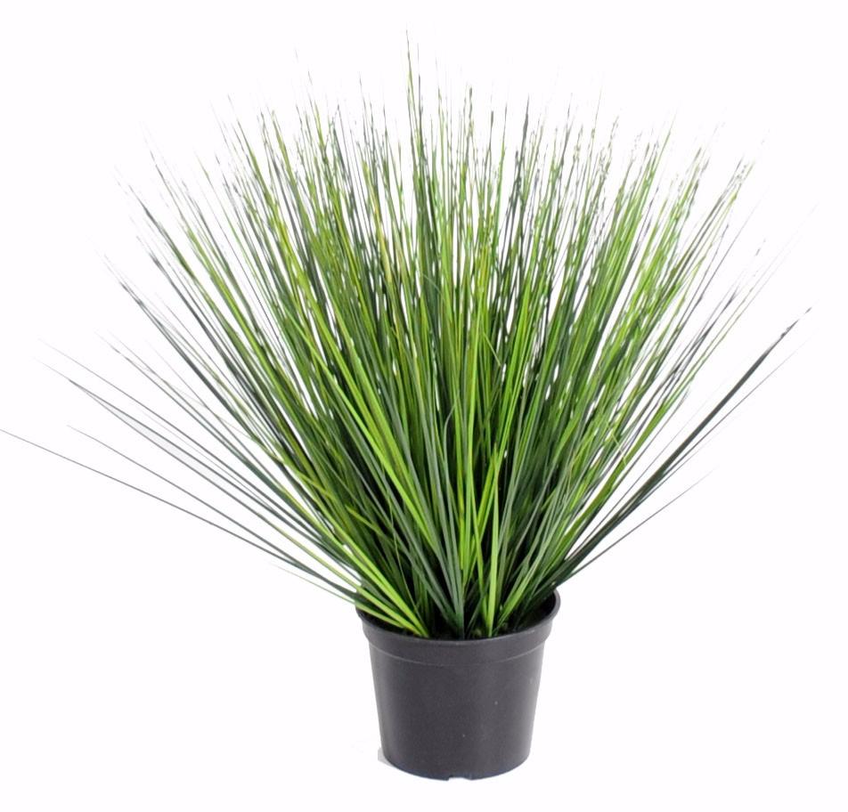 Plante artificielle Herbe Onion Grass Round - intérieur - H.60cm vert foncé