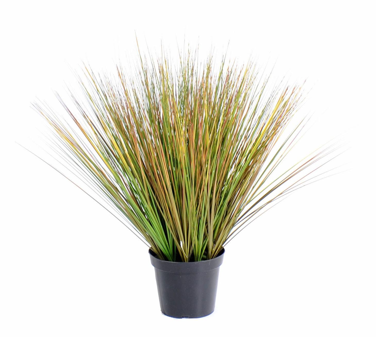 Plante artificielle Herbe Onion Grass Round - intérieur - H.90cm vert jaune