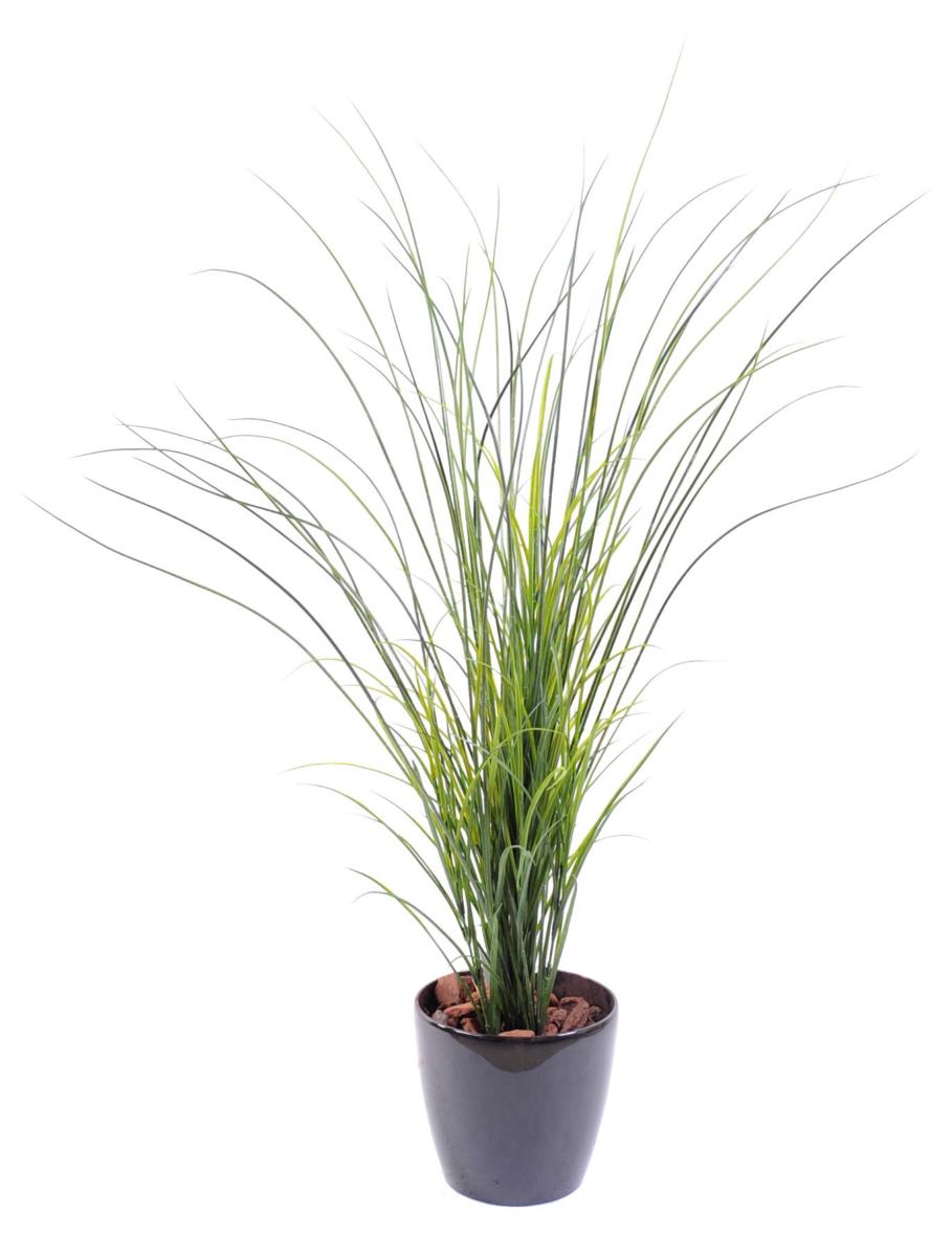 Plante artificielle Herbe de rivière plastique en pot - intérieur extérieur - H.120cm