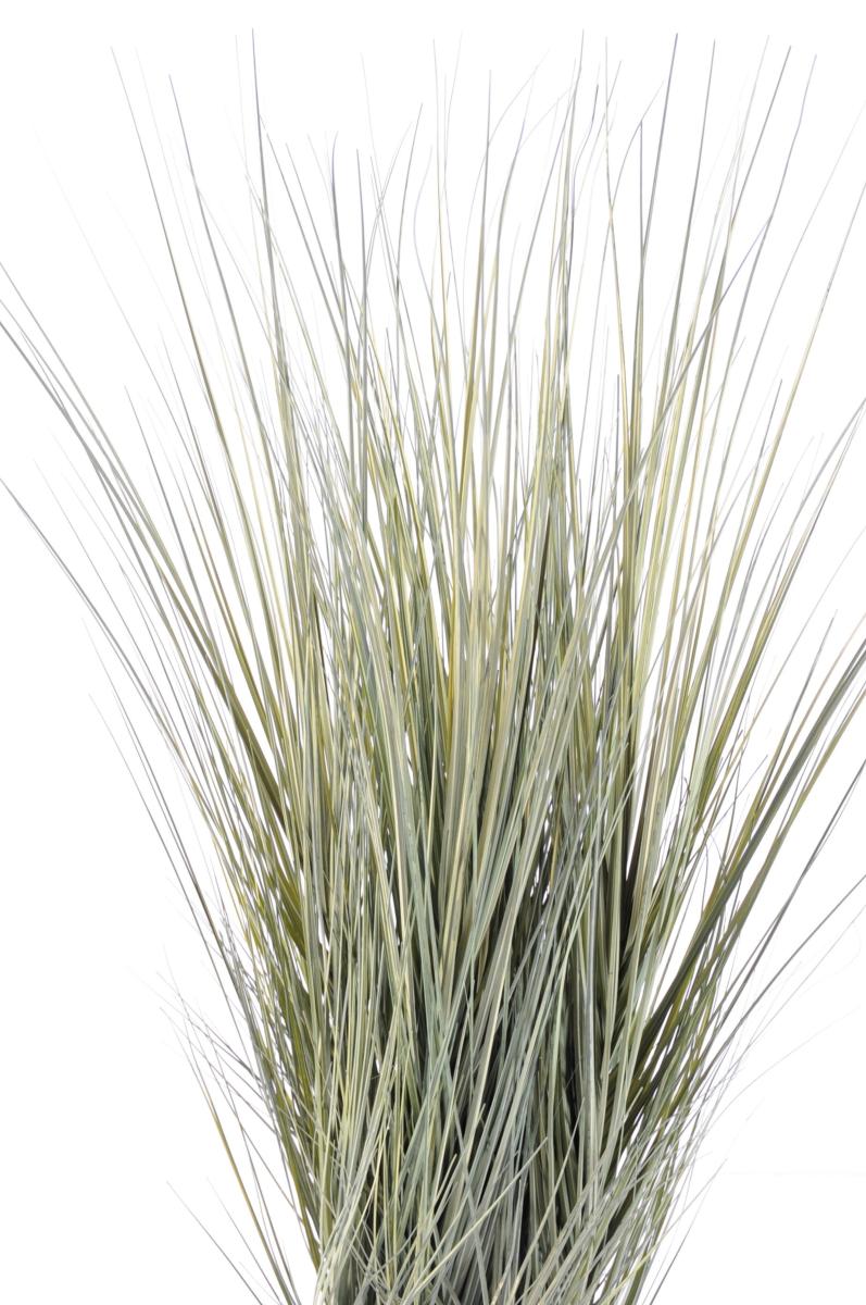 Plante artificielle Herbe luxe Onion Grass en pot - intérieur - H. 75 cm vert gris