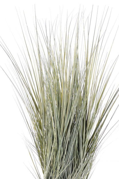 Plante artificielle Herbe luxe Onion Grass en pot - intérieur - H. 75 cm vert gris