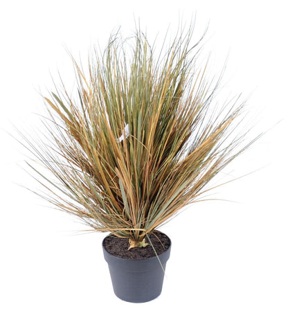 Plante artificielle Herbe sèche en pot - intérieur - H.70cm gris marron