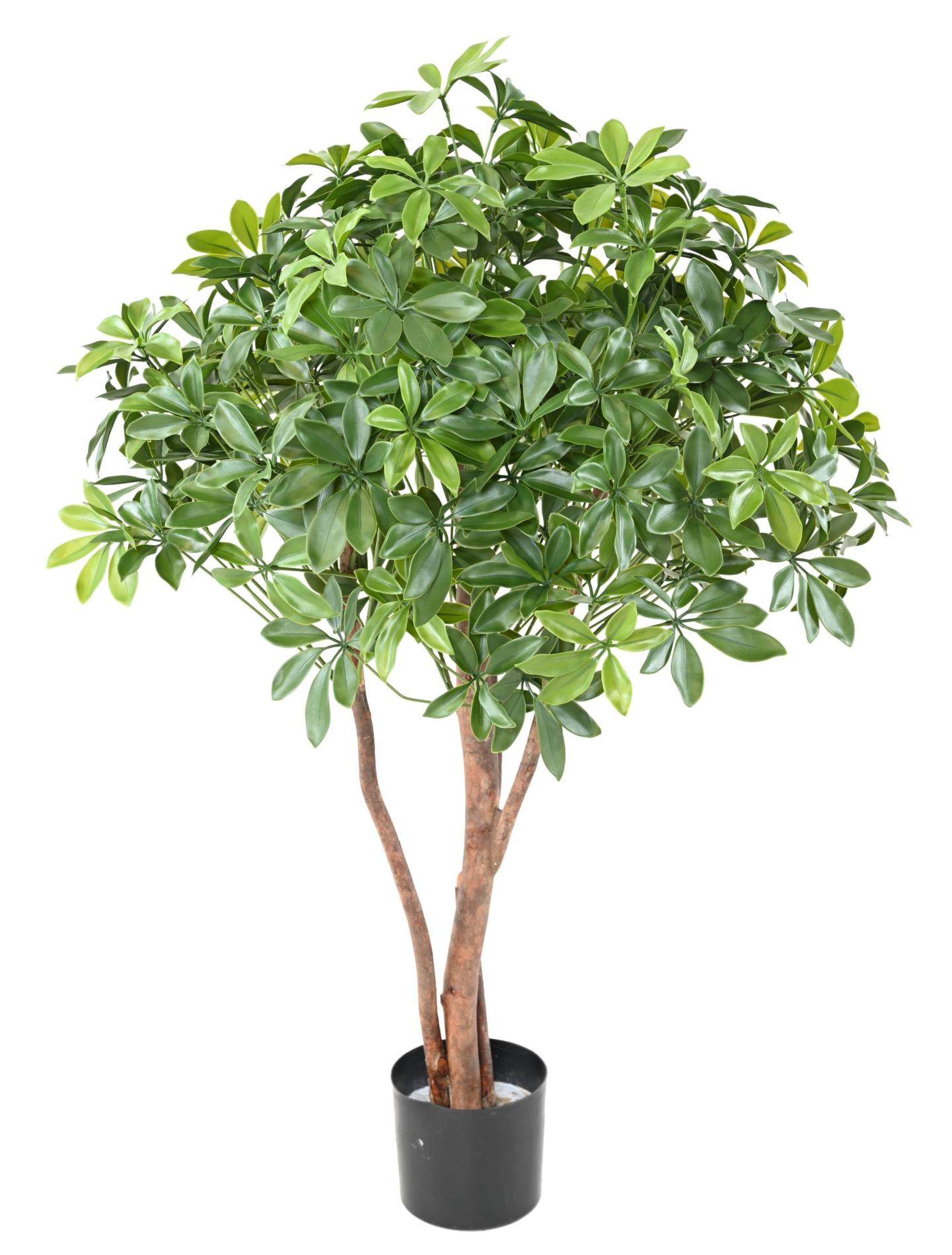 Plante artificielle Schefflera buisson plastique UV - intérieur extérieur - H.110cm