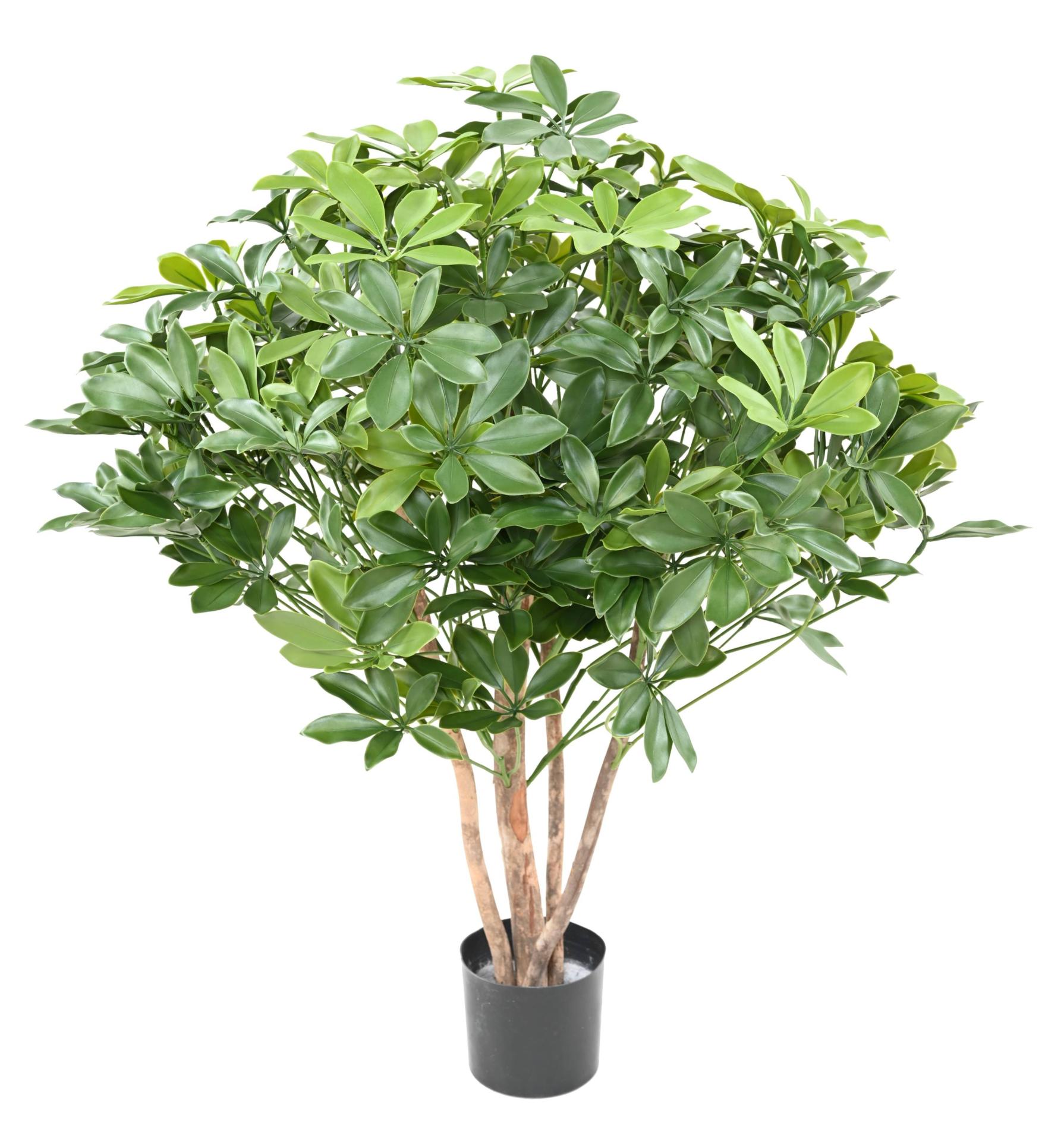 Plante artificielle Schefflera buisson plastique UV - intérieur extérieur - H.90cm