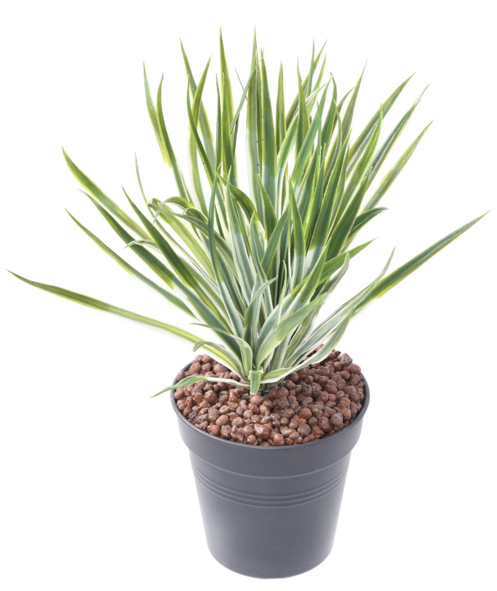 Plante artificielle Yucca Golden en piquet - intérieur extérieur - H.35cm