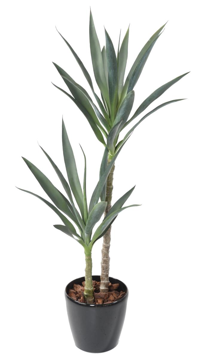 Plante artificielle Yucca Rapier 2 tiges - décoration pour intérieur - H.110cm