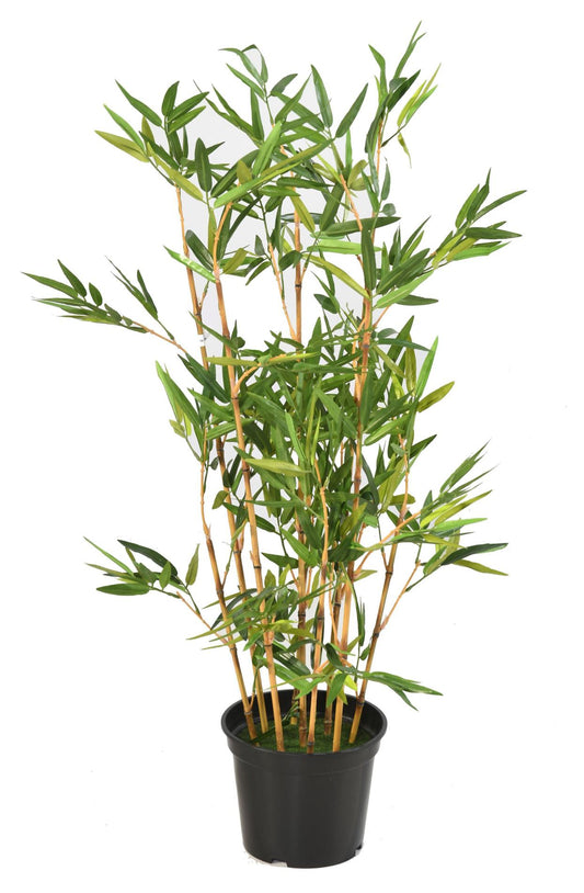 Plante artificielle bambou cannes chaume - plante d'intérieur - H.90cm vert