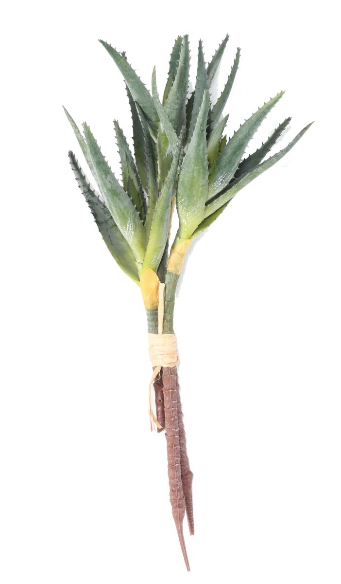 Plante artificielle Aloe en piquet set de 3 - cactus artificiel - H.35cm vert