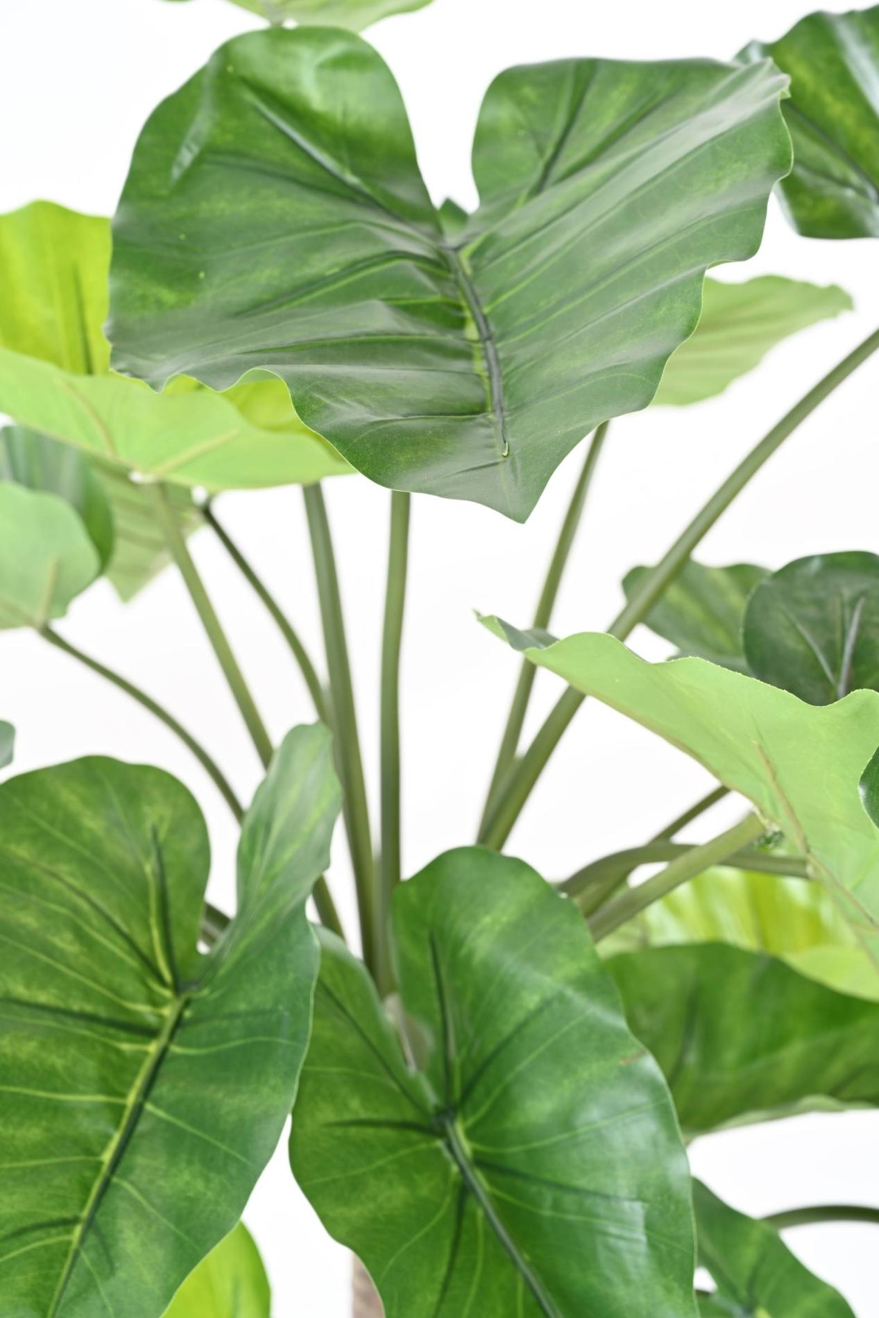 Plante artificielle tropicale Alocasia 3 troncs - décoration d'intérieur - H.130cm vert