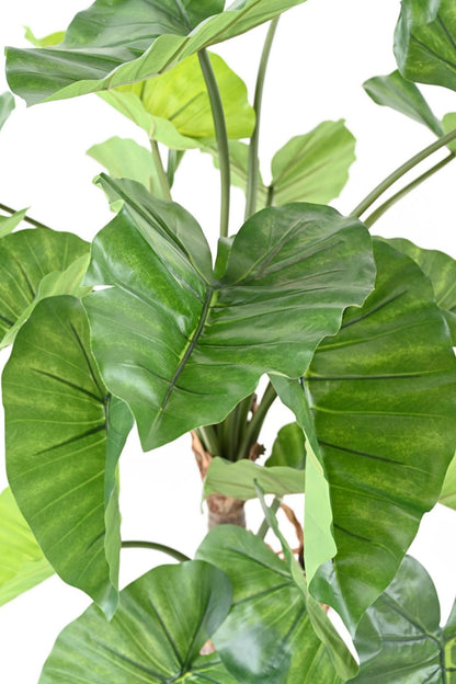 Plante artificielle tropicale Alocasia 3 troncs - décoration d'intérieur - H.130cm vert