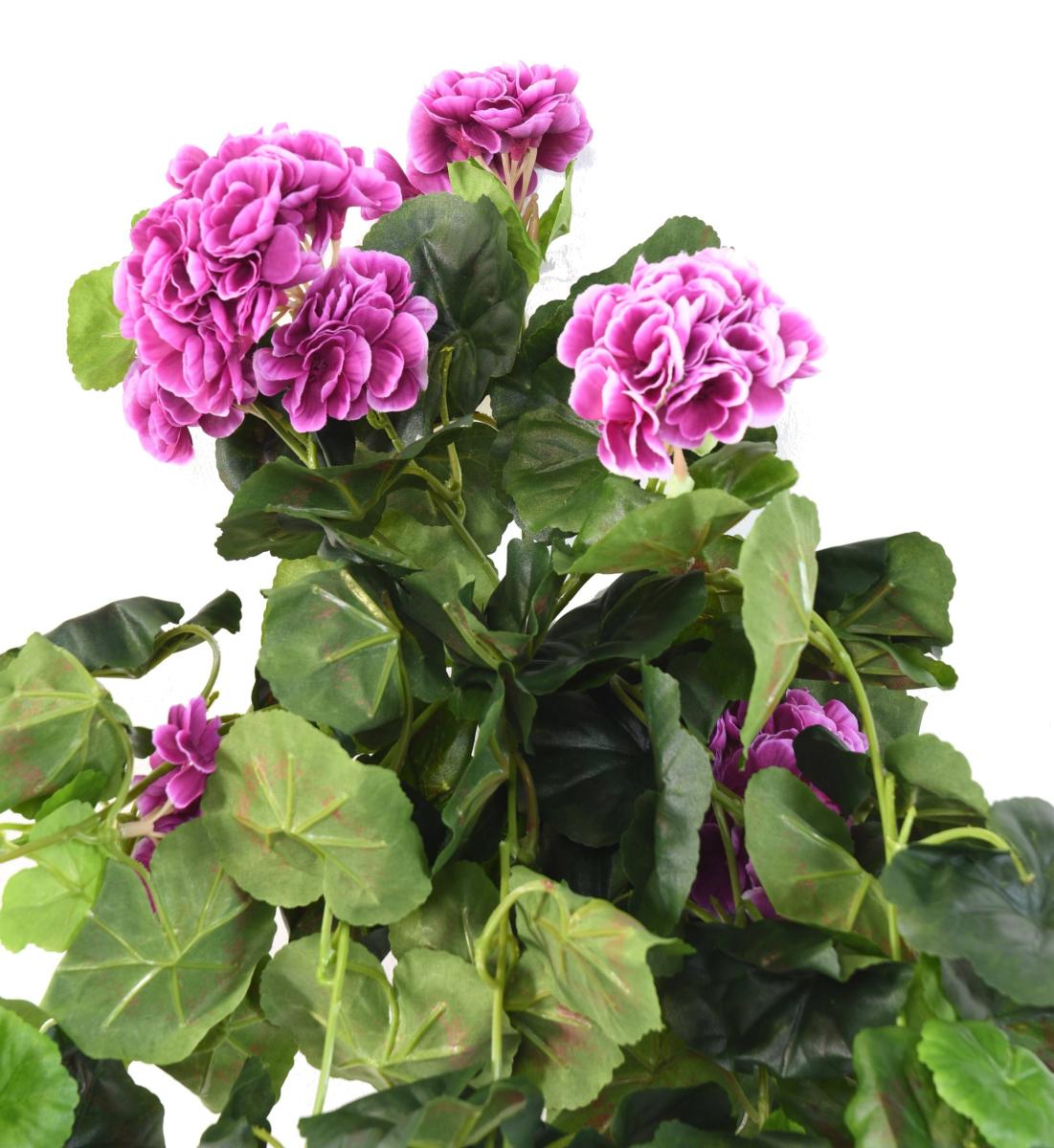 Plante fleurie artificielle Chute de Géranium - décoration d'intérieur - H.60cm violet