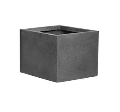 Pot pour fleur bac carré - intérieur extérieur - H.60x85cm gris Fiberstone