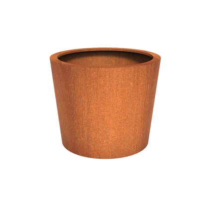 Pot pour fleur bac conique Cado rouillé - extérieur jardin - H.100xØ.120cm Corten