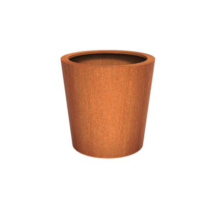 Pot pour fleur bac conique Cado rouillé - extérieur jardin - H.60xØ.60cm Corten