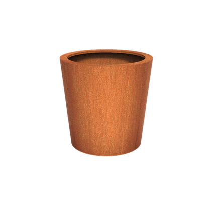 Pot pour fleur bac conique Cado rouillé - extérieur jardin - H.80xØ.80cm Corten