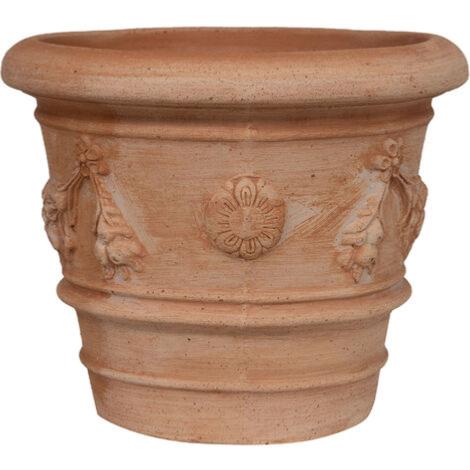 Poterie Toscane Vase Orlato feston - pot en terre cuite - Ø.100xH.80cm