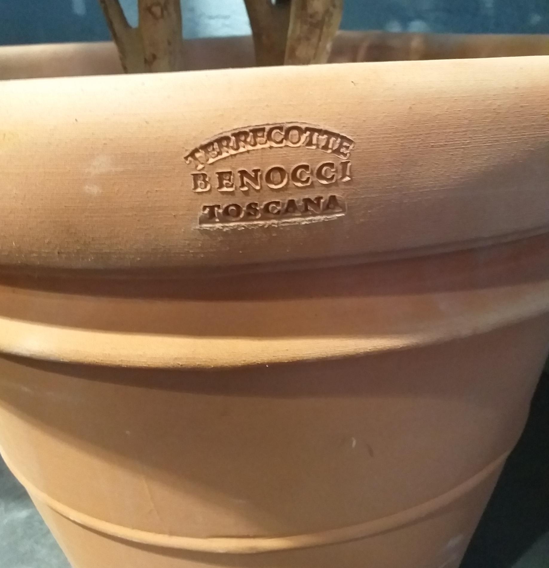 Poterie italienne double rebord Benocci - pot en terre cuite - Ø.45cm