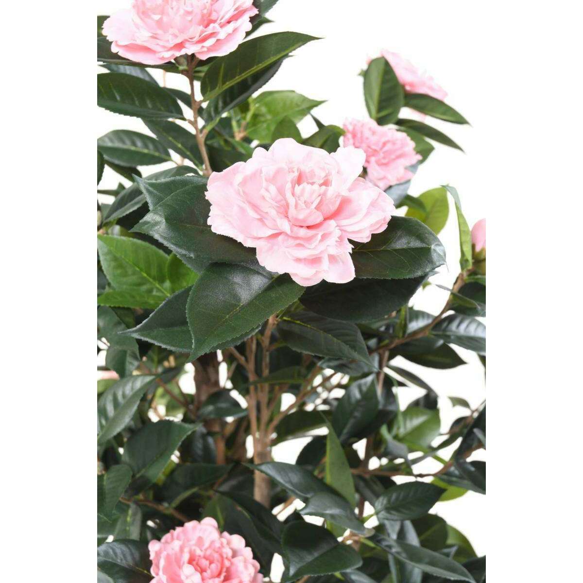 Arbre artificiel Camélia du japon 12 fleurs - intérieur - H.160cm rose