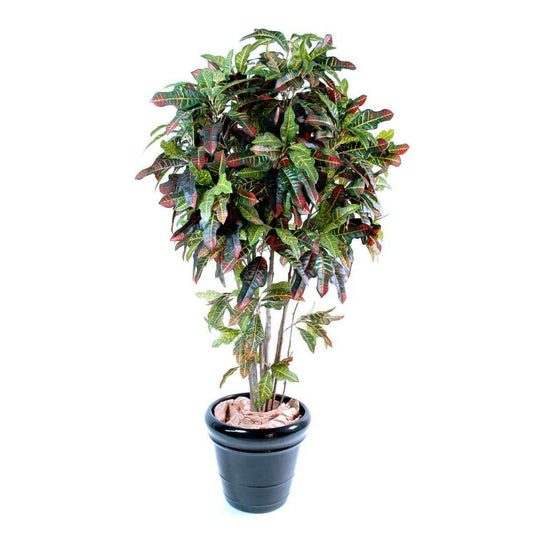 Arbre artificiel Croton - plante d'intérieur - H.110cm vert rouge jaune