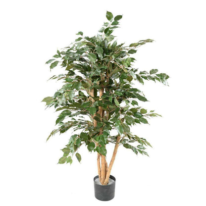 Arbre artificiel Ficus Benjamina Eco - plante synthétique intérieur - H.150cm vert