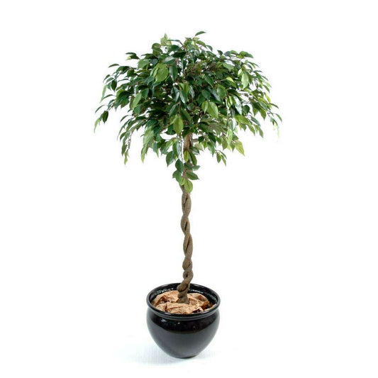 Arbre artificiel Ficus boule Natasja - plante synthétique intérieur - H.140cm