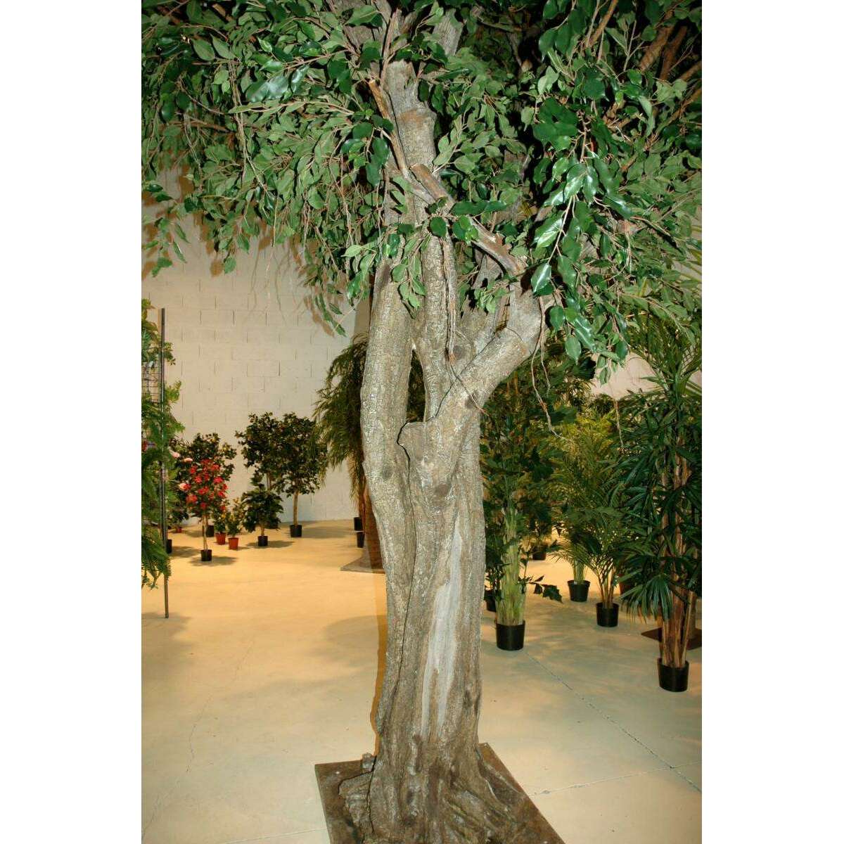 Arbre artificiel Ficus géant Tree - plante synthétique intérieur - H.500cm