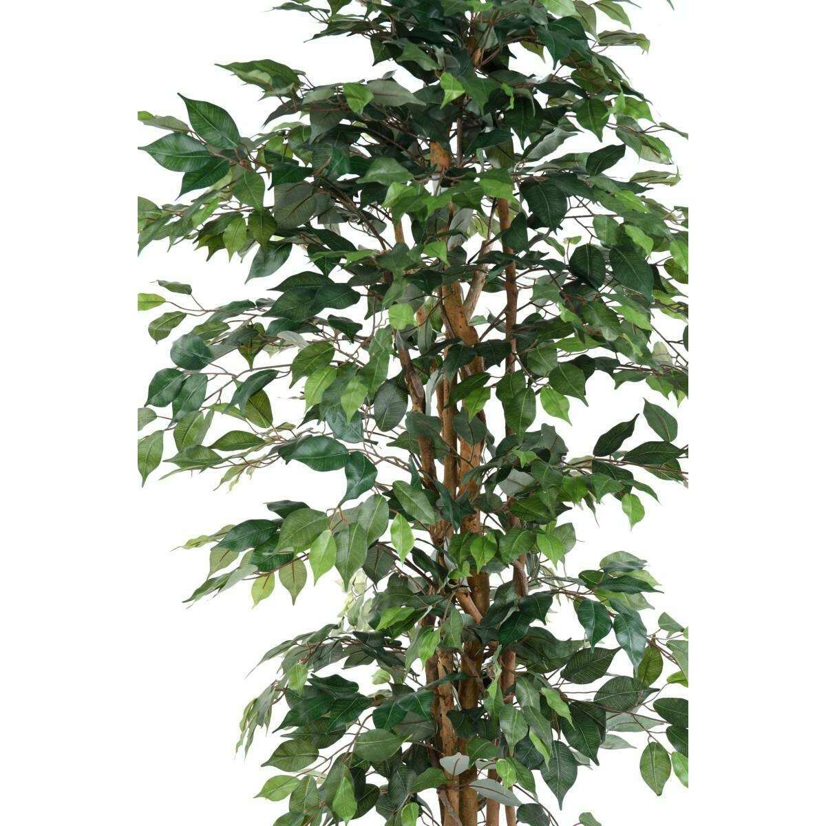 Arbre artificiel Ficus multi-troncs - plante synthétique intérieur - H.190cm vert