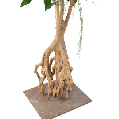 Arbre artificiel Ficus root longifolia - plante intérieure - H.210cm vert