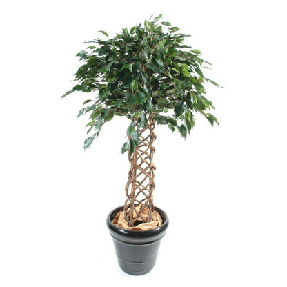 Arbre artificiel Ficus tronc cage - plante d'intérieur - H.140cm vert