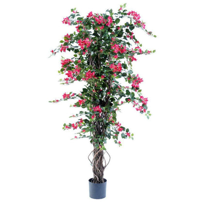 Arbre artificiel fleuri Bougainvillier - plante d'intérieur - H.180cm fuchsia