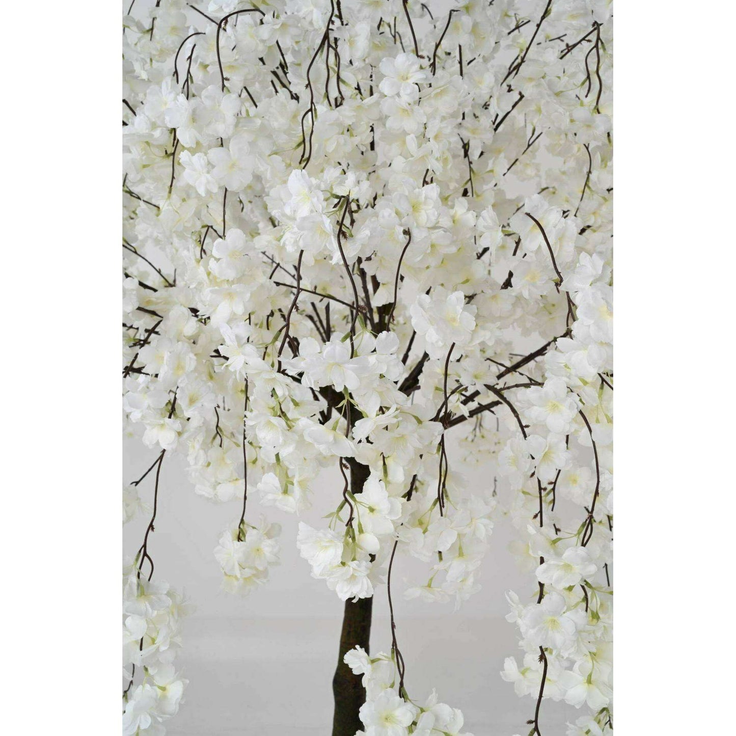 Arbre artificiel fleuri Cerisier 7 branches - plante synthétique - H.200cm blanc