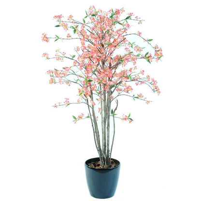 Arbre artificiel fleuri Cerisier en fleurs - plante synthétique - H.150cm Fuchsia