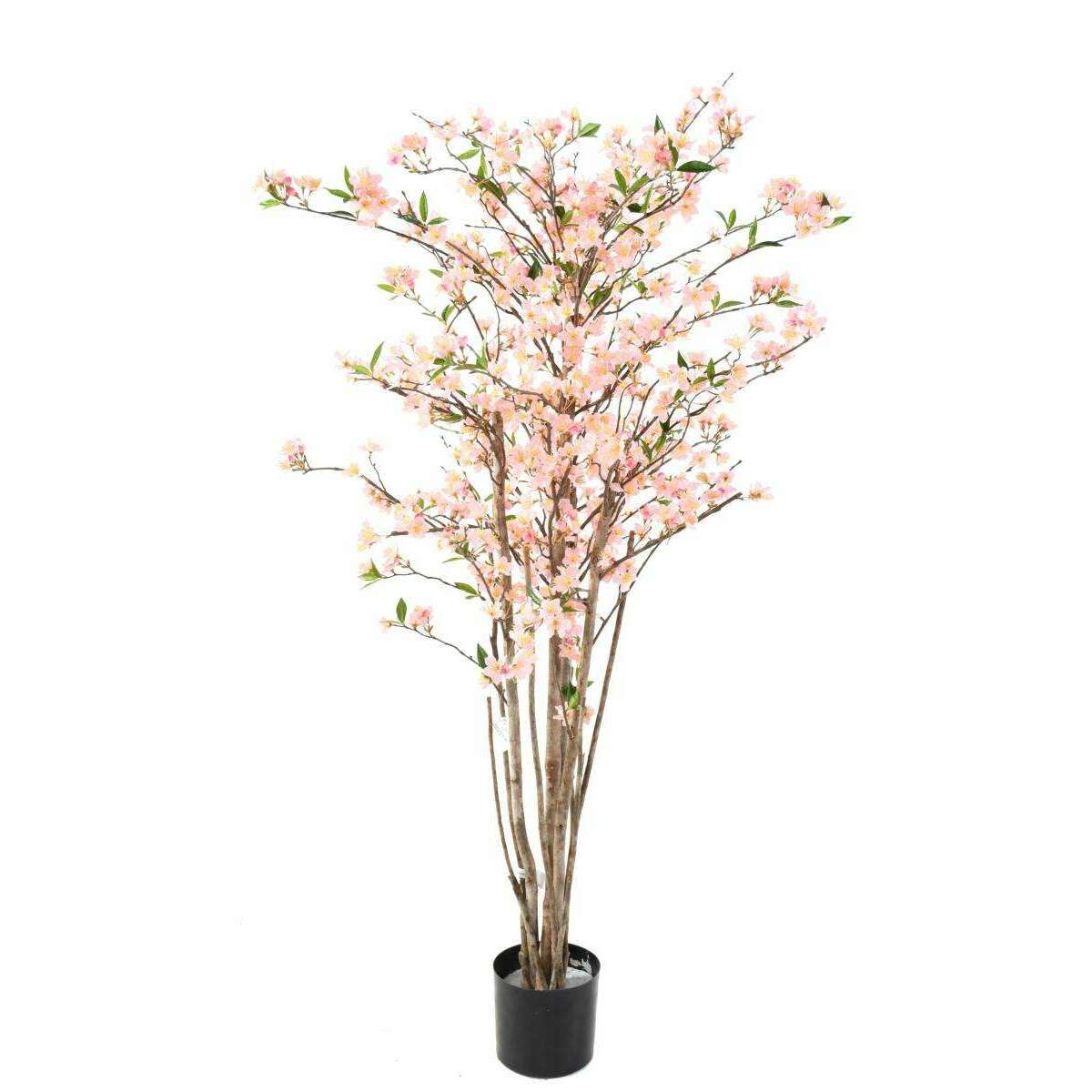 Arbre artificiel fleuri Cerisier en fleurs - plante synthétique - H.150cm rose