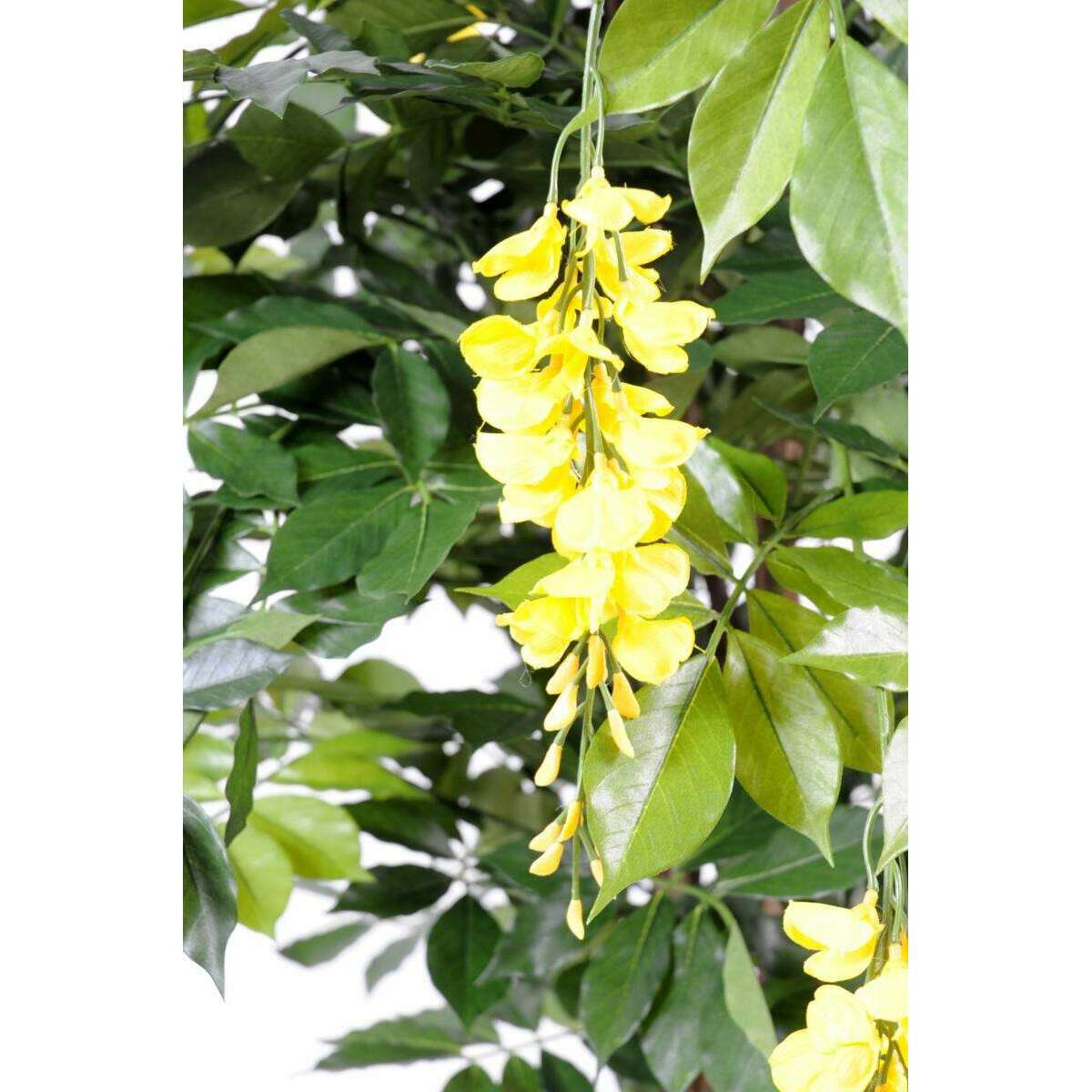 Arbre artificiel fleuri Glycine multi tree - plante d'intérieur - H.110cm jaune