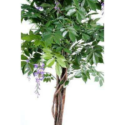 Arbre artificiel fleuri Glycine multi tree - plante d'intérieur - H.110cm parme