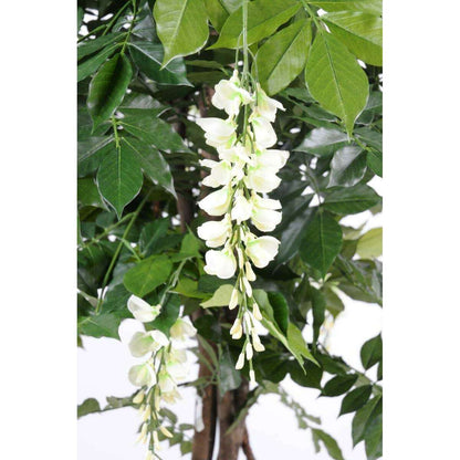 Arbre artificiel fleuri Glycine multi tree -plante d'intérieur - H.110cm blanc