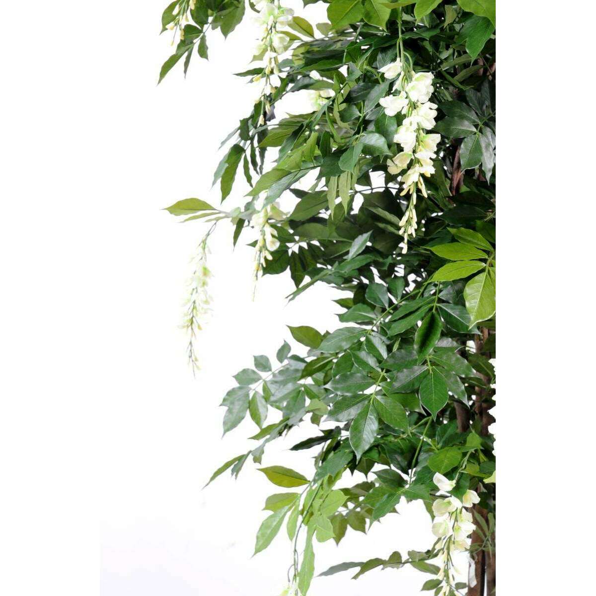 Arbre artificiel fleuri Glycine multi tree -plante d'intérieur - H.110cm blanc