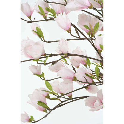 Arbre artificiel fleuri Magnolia Tulipier du Japon - plante d'intérieur - H.230cm blanc