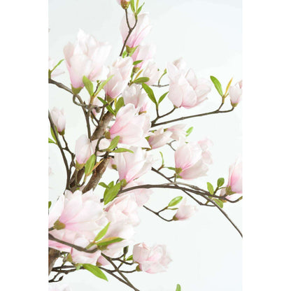 Arbre artificiel fleuri Magnolia Tulipier du Japon - plante d'intérieur - H.230cm blanc