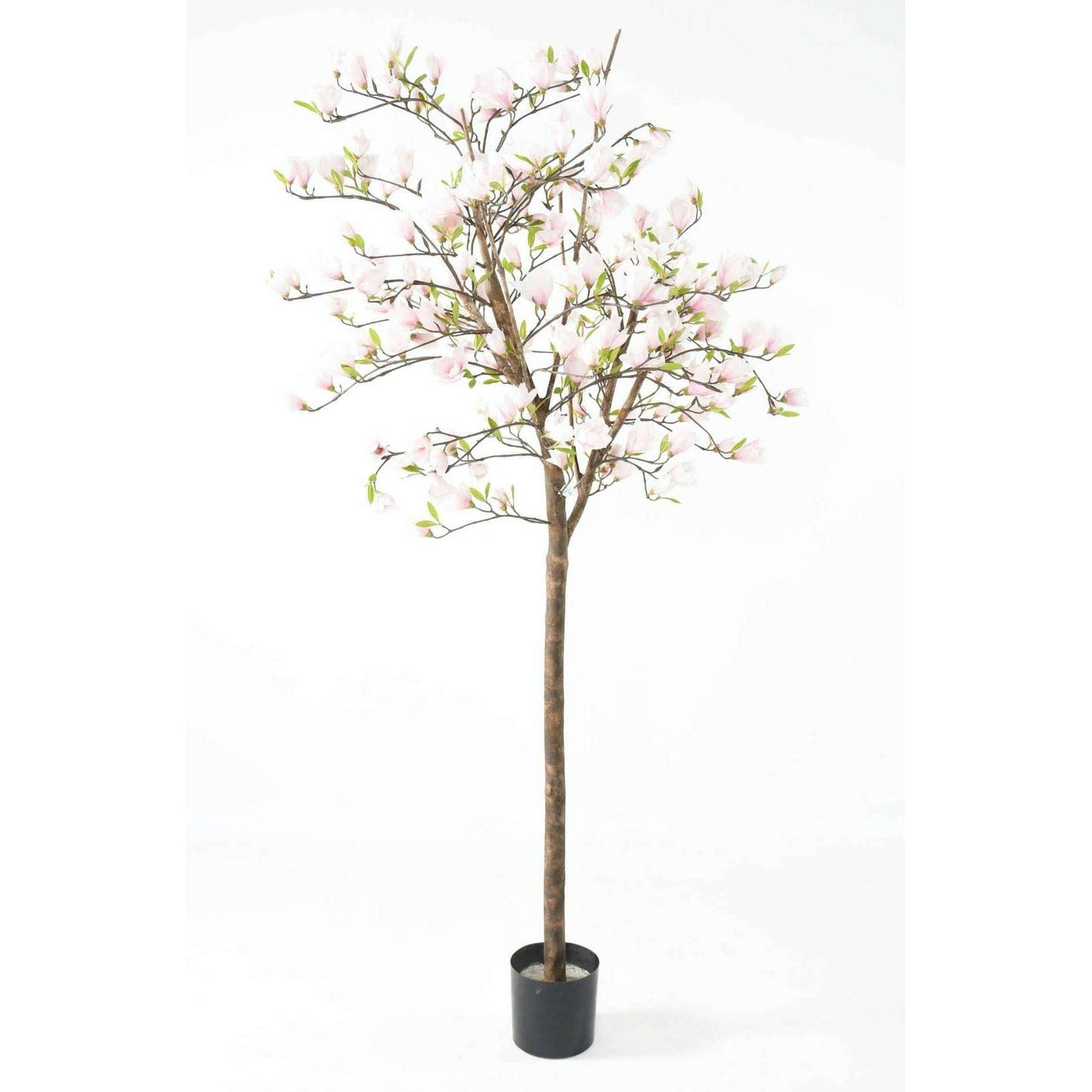 Arbre artificiel fleuri Magnolia Tulipier du Japon - plante d'intérieur - H.230cm blanc