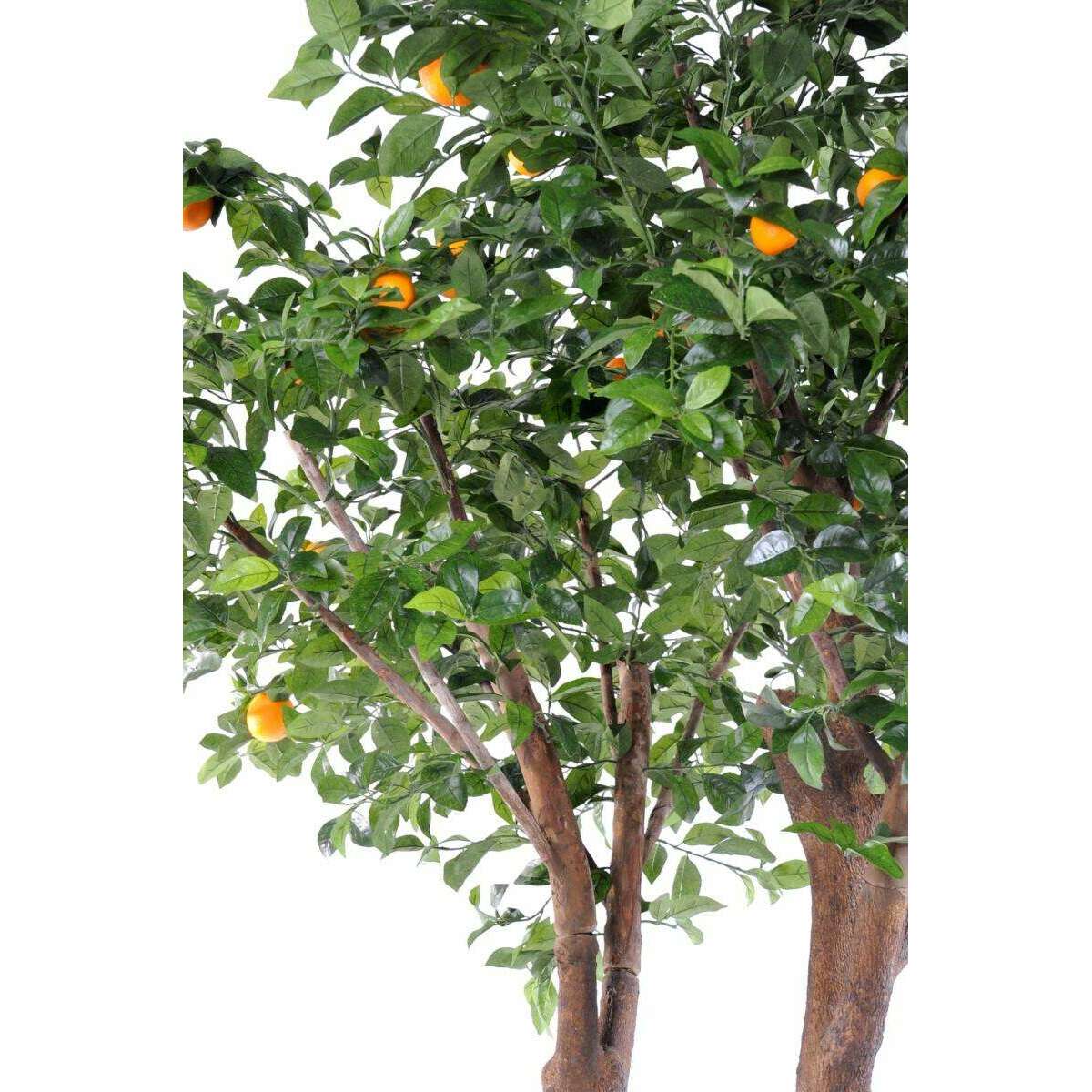 Arbre artificiel fruitier Oranger double - intérieur - H.340cm vert orange