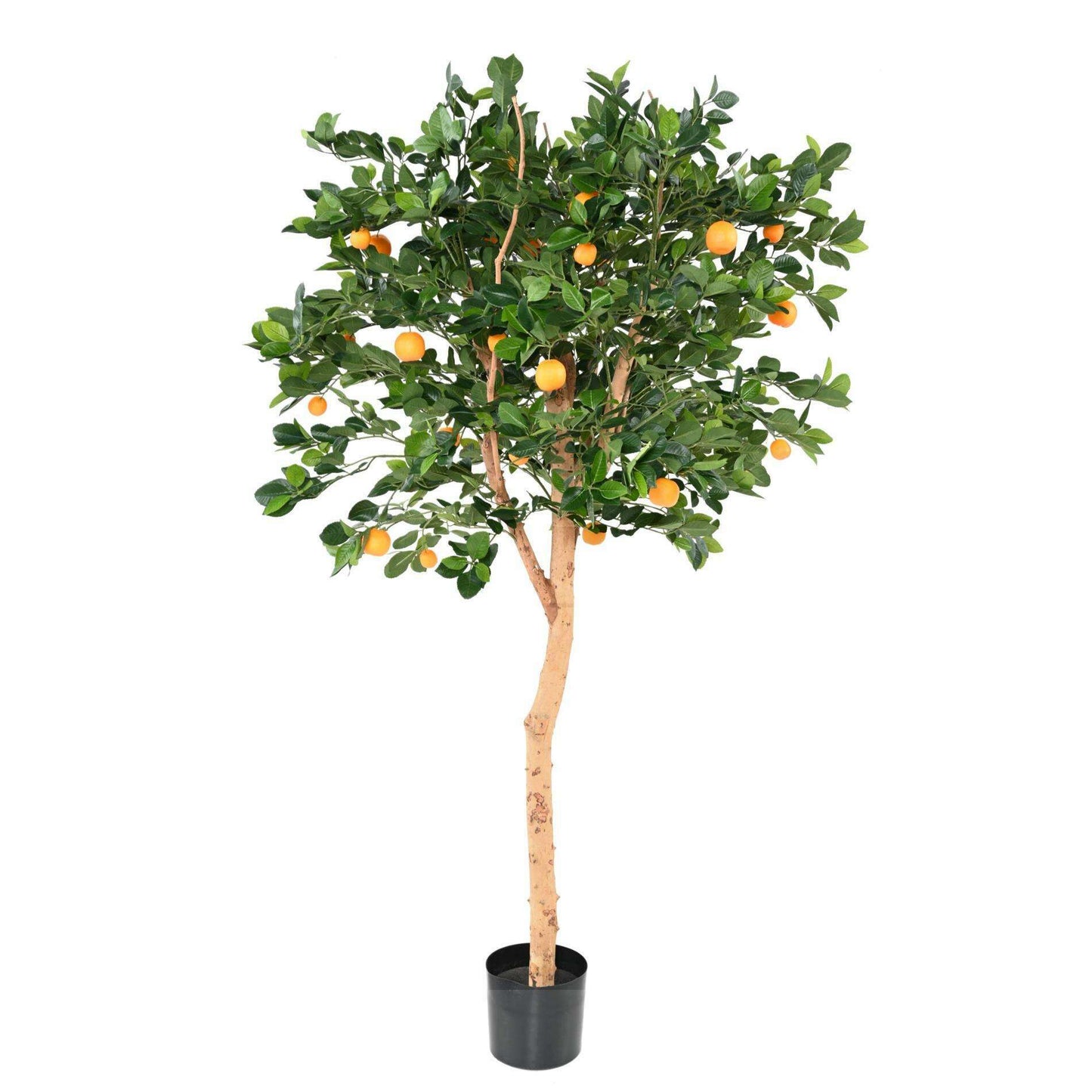 Arbre artificiel fruitier Oranger tête - décoration d'intérieur - H.185cm vert orange