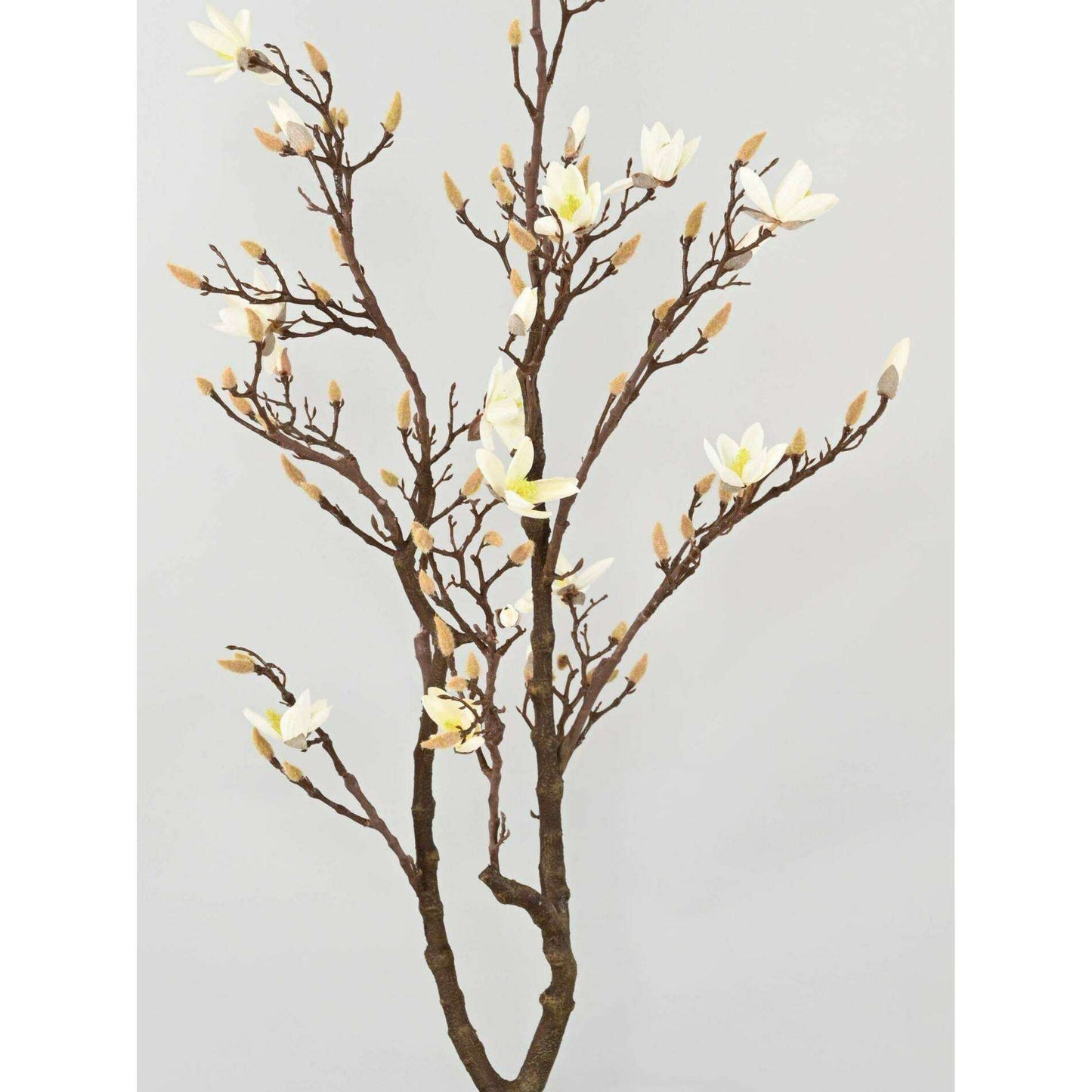 Arbre artificiel Magnolia Tulipier du Japon en floraison - plante d'intérieur - H.150cm blanc