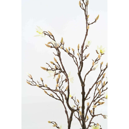 Arbre artificiel Magnolia Tulipier du Japon en floraison - plante d'intérieur - H.150cm blanc