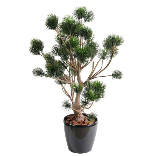 Arbre artificiel Pin de Garigue - plante synthétique intérieur extérieur - H.90cm