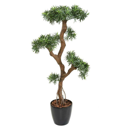 Arbre artificiel Podocarpus nuage UV - intérieur extérieur - H.135cm