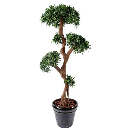 Arbre artificiel Podocarpus Tree 5 têtes - plante artificielle intérieur - H.165cm