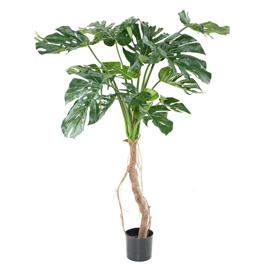 Arbre artificiel tropical Philodendron Monstera - plante d'intérieur - H.130cm