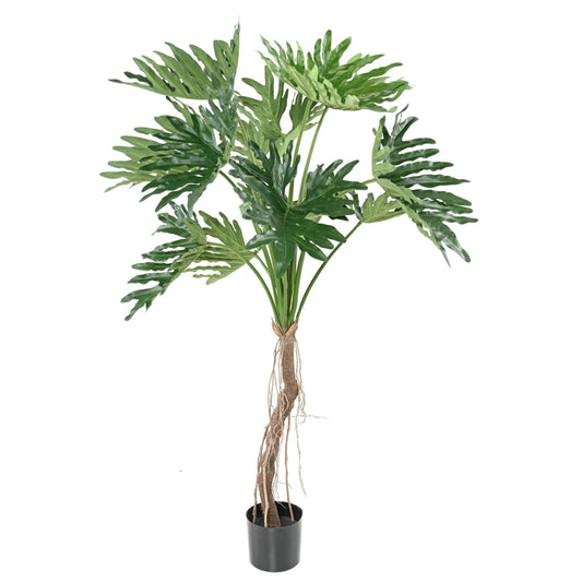 Arbre artificiel tropical Philodendron Selloum - plante d'intérieur - H.150cm